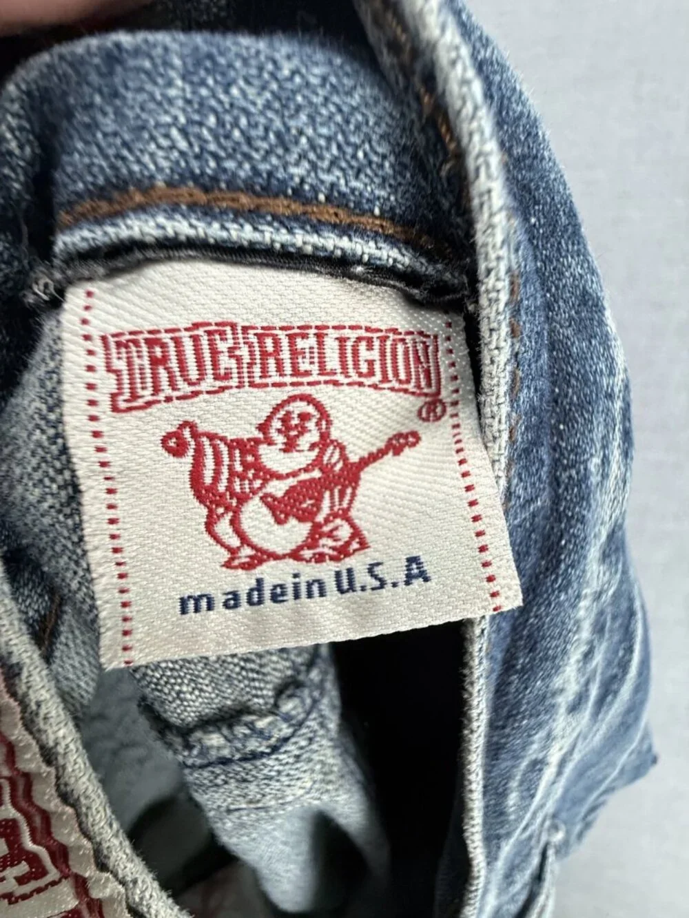 Vtg True Religion Billy Super Big T Baggy Denim Jeans Mens 38x30